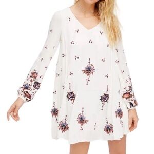 Free People Embroidered Floral Oxford Dress